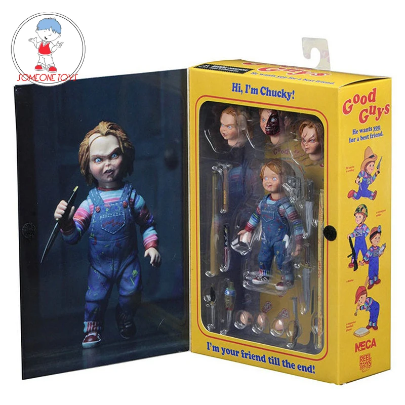 

4inches Ultimate Chucky Figure Doll Child's Play Horror Toy Good Guys PVC Action Figure with Original Box