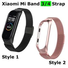 Для Xiaomi mi Band 4 браслет ремешок mi band 3 mi lanese металлический браслет из нержавеющей стали