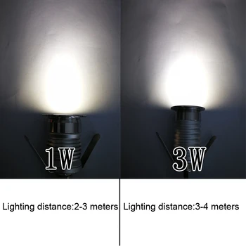 

12PCS 3W Free Shiping IP67 Outdoor Waterproof Round LED Step lights LED underground light DC12V LED Deck Lights