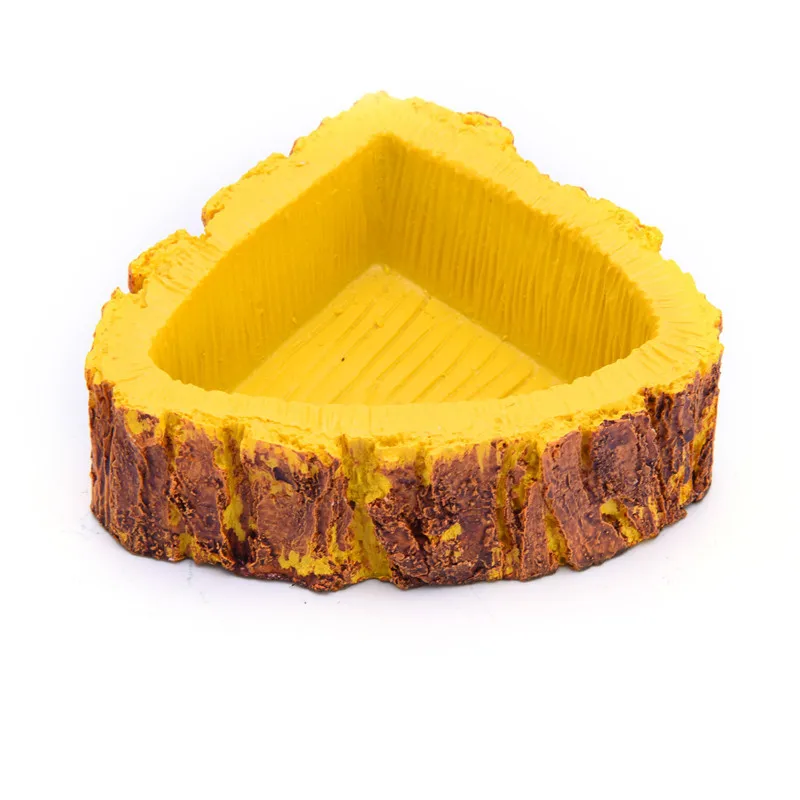 

Environmental Resin Bowl - Poisonless and Harmless toPets,Easy to Clean Reptiles Feeding Supplies Triangle Eating Utensils