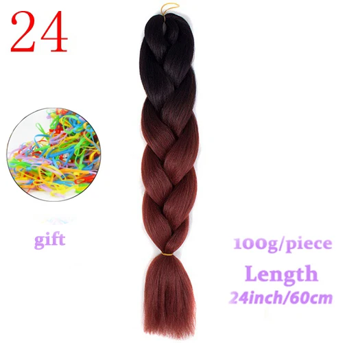 MERISIHAIR, Омбре, 24 дюйма, 88 цветов,, синтетические вязанные волосы для наращивания, огромные косички, прически - Цвет: # 99J