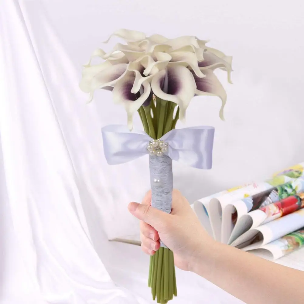 Высококлассная Свадебная новобрачная, букет Калла PE Моделирование Цветок инновационная Свадьба имитация Калла Лилия пучок