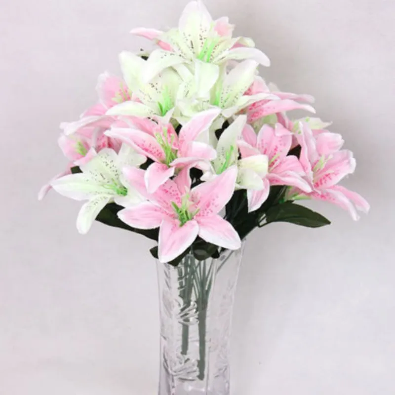 

Artificial Flowers Bridal Wedding Decoration Bouquet 10 Heads Latex Real Touch Artificial Flower Wedding Bouque 6 Colors