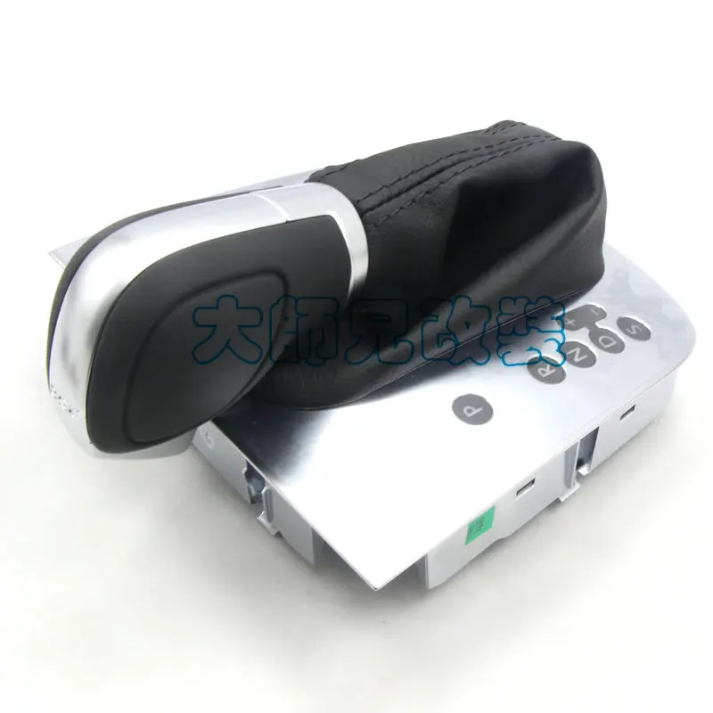 Cuero negro costura en DSG perilla del cambio de engranaje palanca párr Golf 6 mk6 GTI Jetta mk6 Gli Cuero negro costura en DSG perilla del cambio de engranaje palanca párr Golf 6 mk6 GTI Jetta mk6 Gli