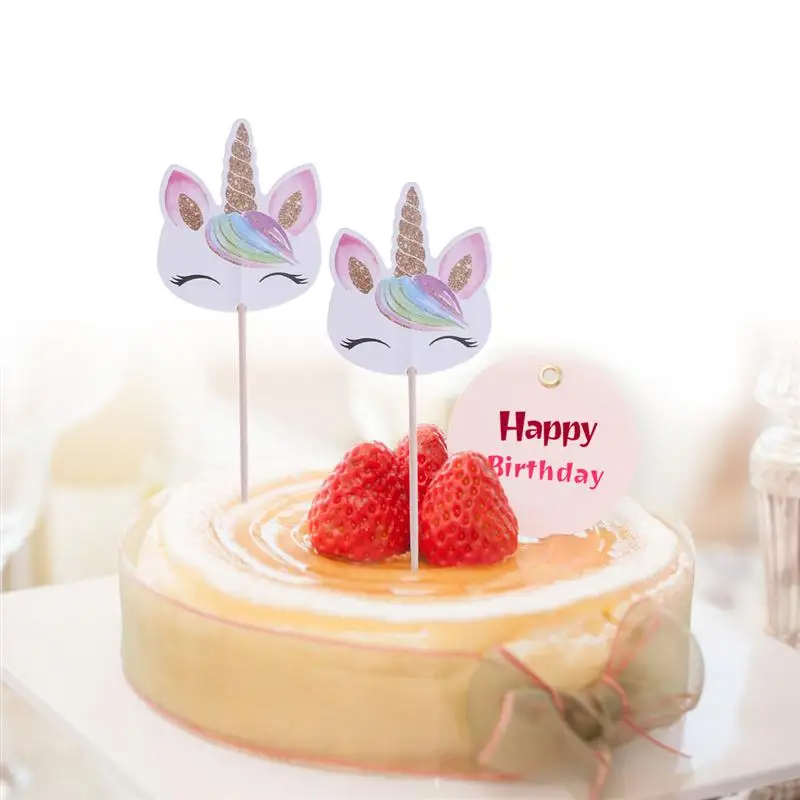 48 шт Единорог торт украшения для капкейков выбирает очаровательное товары для украшения торта Детские День рождения Свадебный декор A3