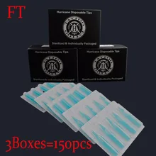 150 шт FT одноразовые наконечники 3FT/5FT/7FT/9FT/11FT/13FT/15FT плоский наконечник татуировки синий пластиковый наконечник Наконечники Татуировки