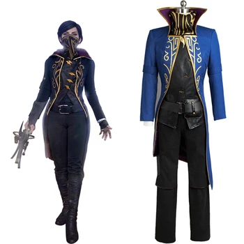 

2017 New Dishonored 2 Emily Drexel Lela Kaldwin Outfit Cosplay Costume Uniform Anime For Halloween Party Boy Girl High Quality