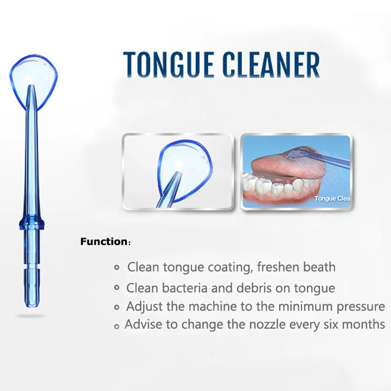 Replacement Tongue Scraping Nozzle Tongue Coating Cleaner Compatible With Waterpik Oral Irrigator Remove Coating Freshen Breath