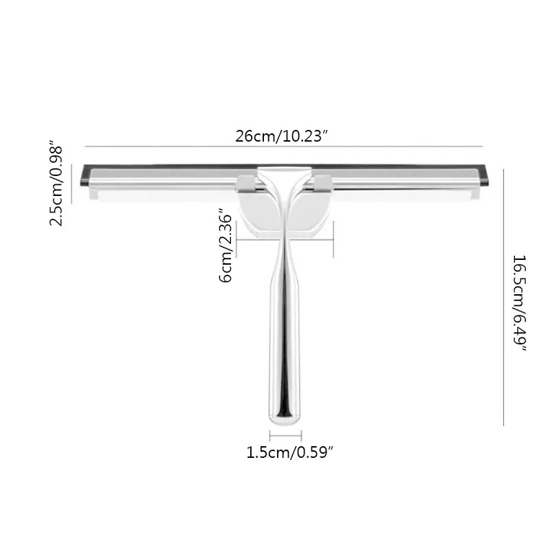 Практичный мягкий скребок для стекла, стеклоочиститель, щетка для мытья окон автомобиля, для кухни, ванной, для дома, Многоцелевой Очиститель - Цвет: Светло-серый