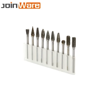 

10Pcs 6MM 1/4" Tungsten Steel Grinding Head Rotary Cutter Burr Set Engraving Bit Power Tools Mix Shape Set With 3MM 1/8" Shank