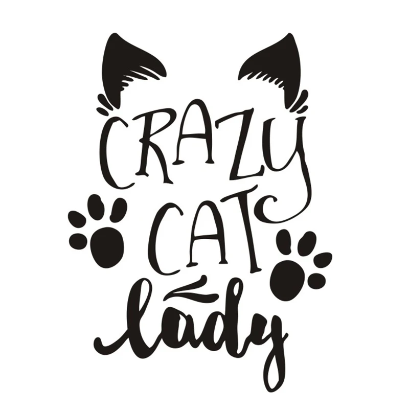 Crazy cat lady funny vinyl decal car bumper sticker 289 