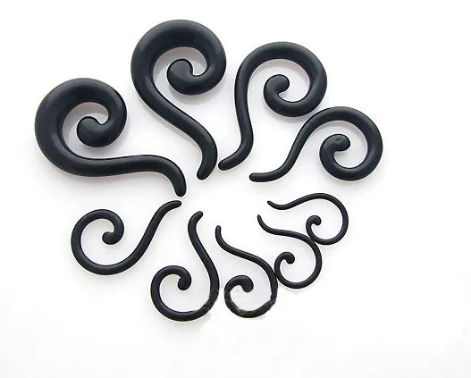 

1 Pc Punk Pink Acrylic Spiral Taper Flesh Tunnel Ear Stretcher Expander Stretching Plug Snail Screw Piercing Body Jewelry
