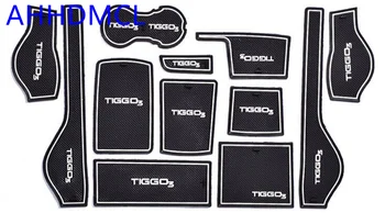 

Car Door Groove Mat Gate Slot Cup Armrest Storage Pad Mat For Chery Tiggo 3 2014 2015