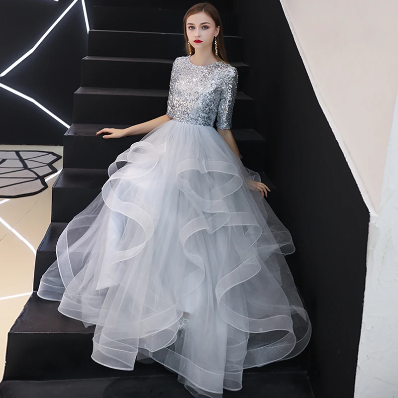 Вечернее платье weiyin De Soiree 2021 Новое с блестками на шнуровке Длинные вечерние