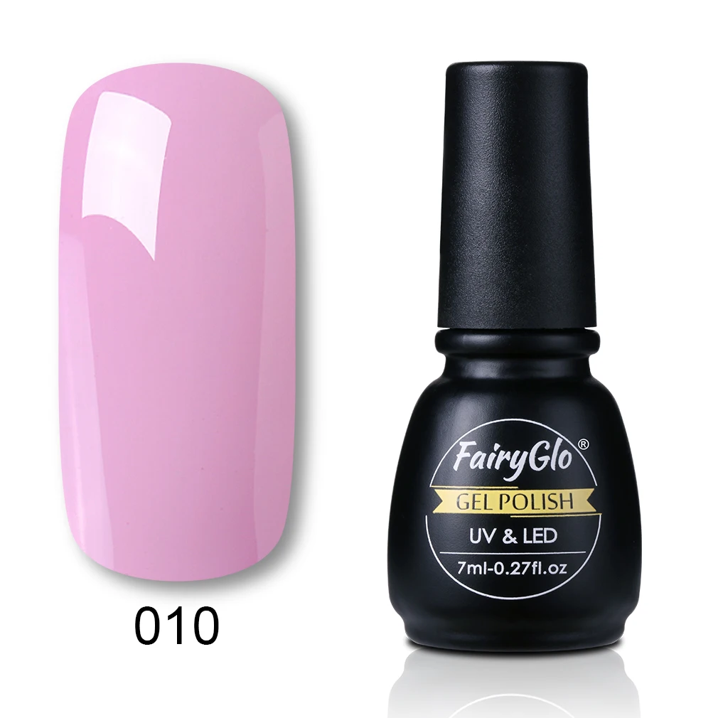 FairyGlo 7 мл Лак для ногтей замачиваемый УФ-гель для ногтей чистый цвет светодиодный Гель-лак Гибридный лак Полупостоянный лак - Цвет: 010