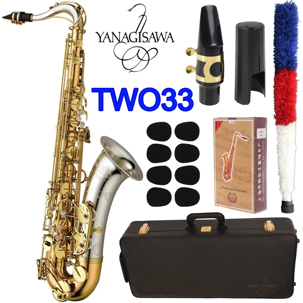 

Yanagisawa Tenor Saxophone T-WO33 Silvering Gold Lacquer Keys Sax Tenor Mouthpiece Reeds Neck Musical Instrument Accessories