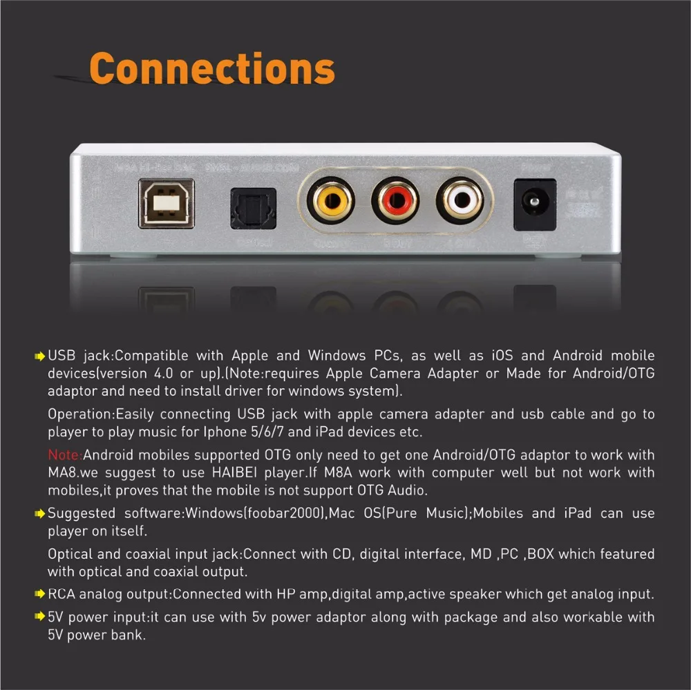 SMSL M8A встроенный DSD512 usb плеер с ЦАП es9038q2m PCM768kHz xmos/оптический/коаксиальный/USB вход RCA выход HIFI декодер