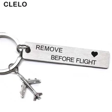 CLELO Luggage Tag engraved Rmove before Flight Metal bagage tags for Flight Crew Pilot Aviation Lover Travel Accessories