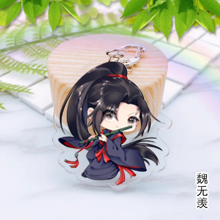 La magia de la carretera de estilo chino de dibujos animados Llavero de acrílico de moda lindo divertido de doble cara de dibujos animados Llavero Chaveiro regalo