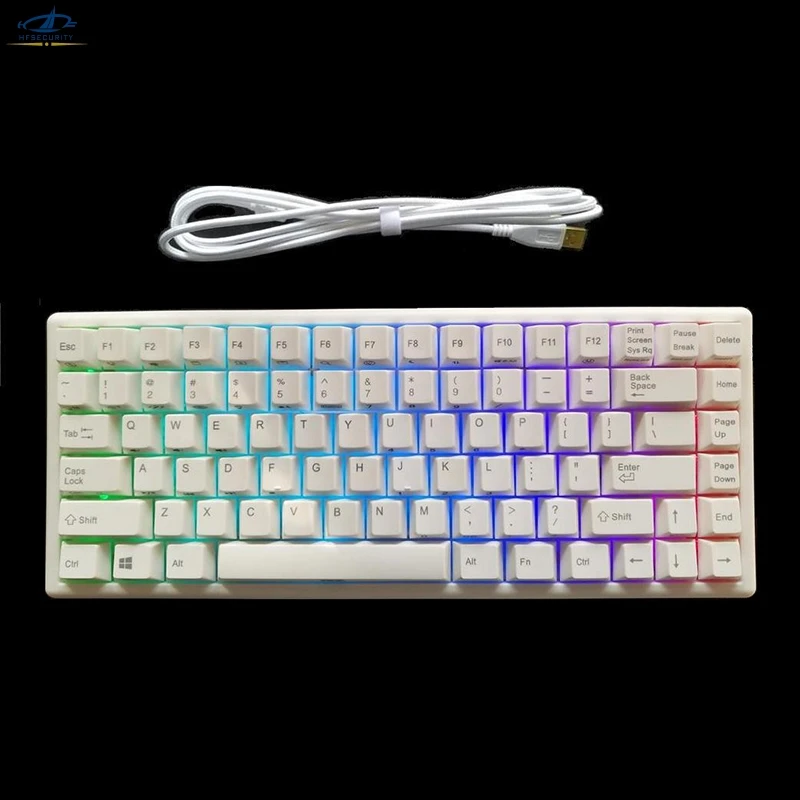 [HFSECURITY] 84 клавиши RGB Realforce статическая емкостная структура клавиатуры PBT без