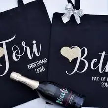 Название свадебных персоналов название черные, бежевые сумка невесты сумки невесты сумка на заказ на свадьбу, день рождения, сумка из полиэстера