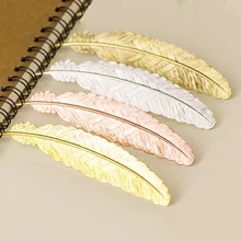 1 шт. креативные металлические посеребренные перьевые закладки Papelaria винтажные закладки для книг Kawaii Канцелярские подарки школьные принадлежности