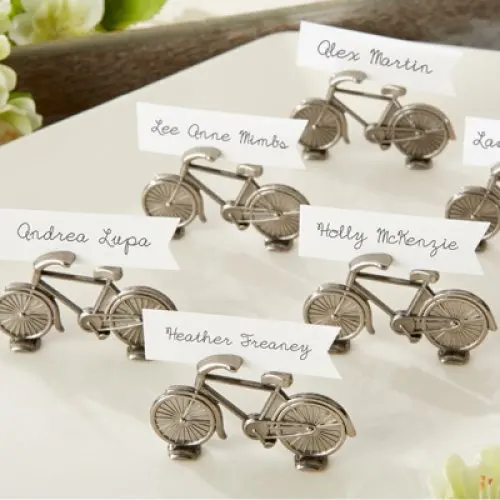 

(40Pcs/Lot) Wedding Decoration Gift of "Le Tour" Bicycle Place Card Holders For Party Favors and name card holders Free Shipping