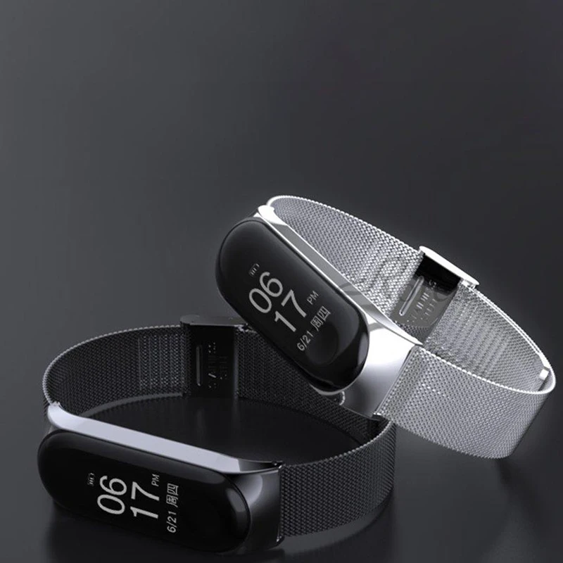 Браслет Roreta Mi Band 3 4 металлический браслет из нержавеющей стали для Xiaomi на