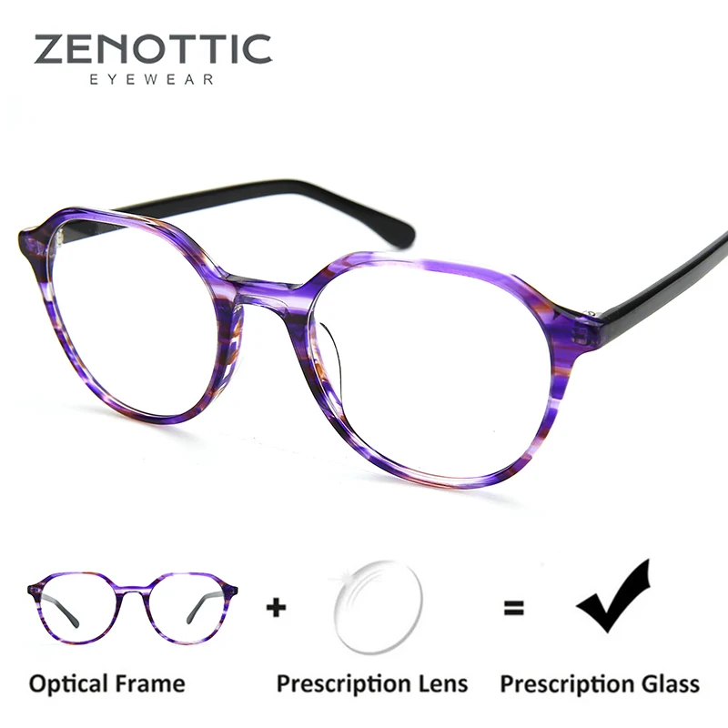 ZENOTTIC ретро круглые оптические очки для рецепта оправа женщин фотохромные с