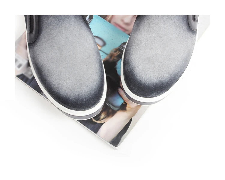 VIKEDUO/Новинка; мужские замшевые лоферы; серые слипоны ручной работы на плоской подошве; мужская повседневная обувь на заказ; zapatos hombre; сезон лето-осень
