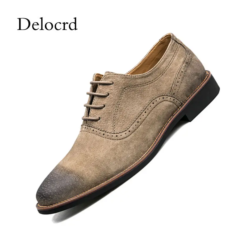 British Style Genuine Leather Men Shoes Carved Suede Leather Oxfords Lace Up High Quality Bullock Oxford Shoes For Men Delocrd British Style Genuine Leather Men Shoes Carved Suede Leather Oxfords Lace Up High Quality Bullock Oxford Shoes For Men Delocrd