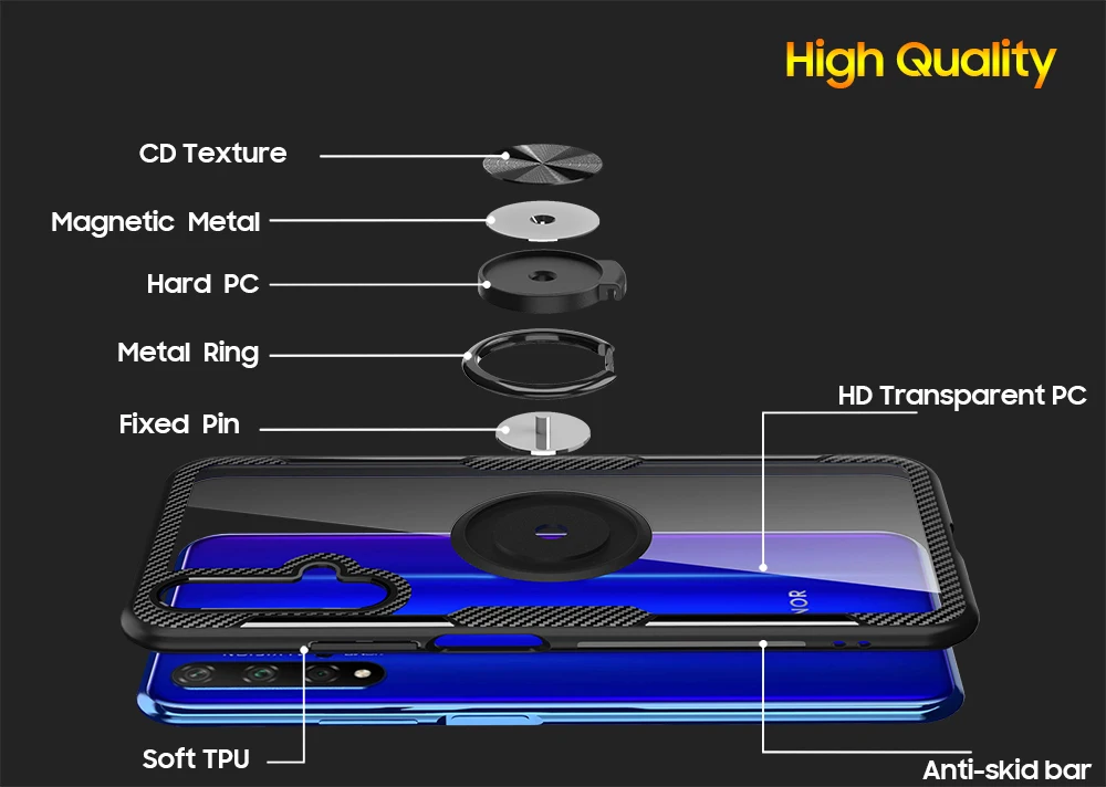 Чехол для Honor 20 Pro для Honor 20 8S 20i 10i V20 10 Lite 8X Max Play магнитный автомобильный держатель чехол для huawei P Smart Plus Y5