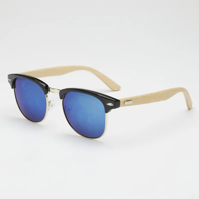 5 цветов Для мужчин солнцезащитные очки в стиле ретро деревянные очки ног очки, LY6