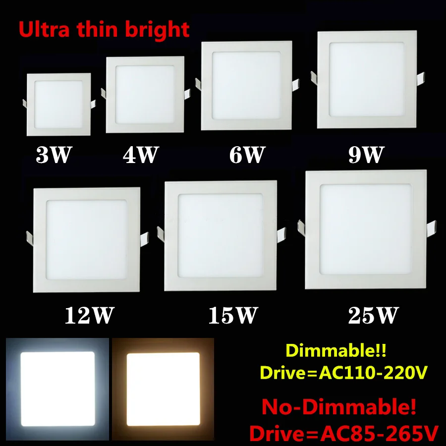Downlights w 9 w 12 w Power : 3w/4w/6w/9w/12w/15w/25w