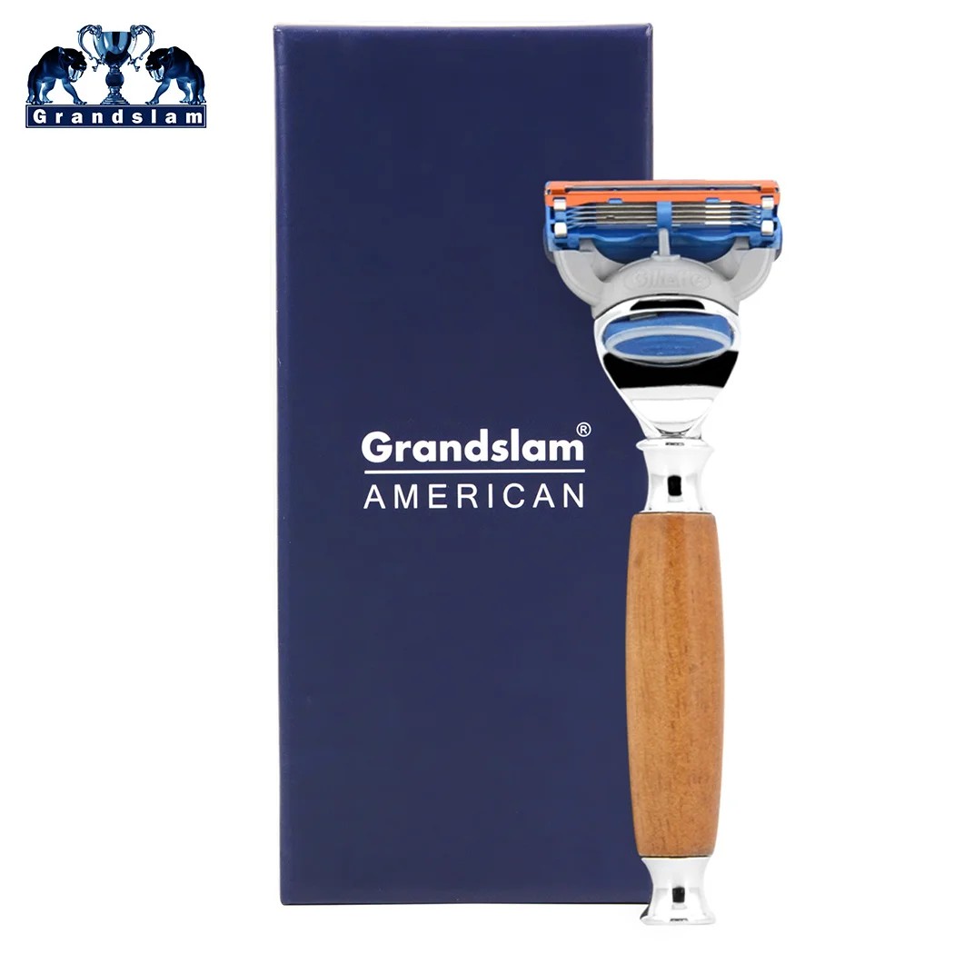 Grandslam Для мужчин 5 слоев бритвенная лезвие ручное картридж безопасности Бритвы лезвия кассеты для Для мужчин для ухода за бородой для бритья для удаления волос - Цвет: No.2 Razor Gift
