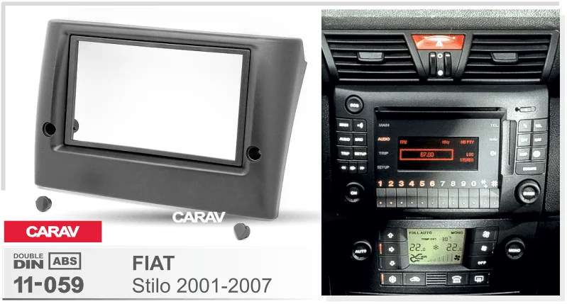 2Din Радио Фризовая для FIAT Stilo 2007-2001 стерео панель Монтаж Установка тире комплект накладка рамка CARAV 11-059