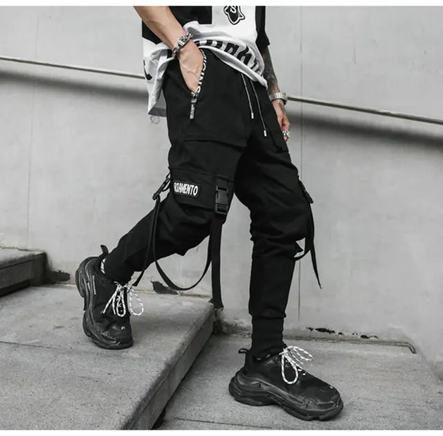 8vo𝗖𝗟𝗢𝗦𝗘𝗧 🇵🇦 on Instagram: “Pantalones bombachos para hombre, ropa  de calle informal, Hip-Hop, color negro, para c…