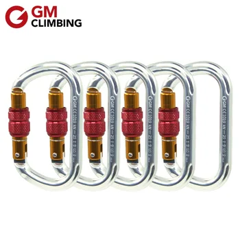 

GM CLIMBING Carabiner 25kN Oval Large Carabiners Screw Locking for Rock Climbing Rappel Rescue Mountaineering Equipment