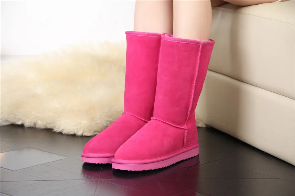 MBR FORCE/Классическая Женская обувь в австралийском стиле; высококачественные водонепроницаемые зимние ботинки из натуральной кожи; зимние ботинки на меху; теплые женские ботинки