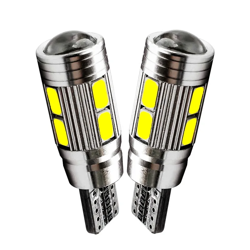 2 шт. светодиодный T10 W5W 10 SMD 5630 5730 светодиодный габаритный Автомобильный Фонарь Авто светодиодные лампы 12 В светильник лампы для ford focus 2 3 fiesta mondeo ecosport kuga