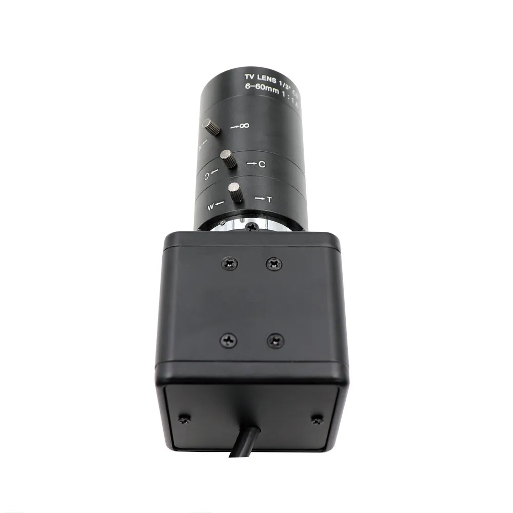 Центральный затвор 120fps 720P Монохромный Черный Белый CS крепление варифокальное 6-60 мм веб-камера UVC Plug Play USB камера с мини-чехлом