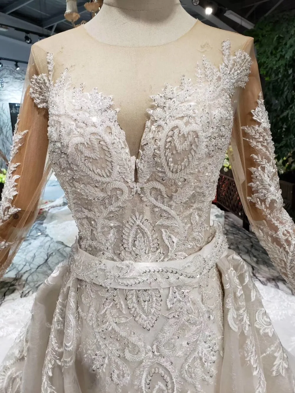 long sleeves wedding dresses