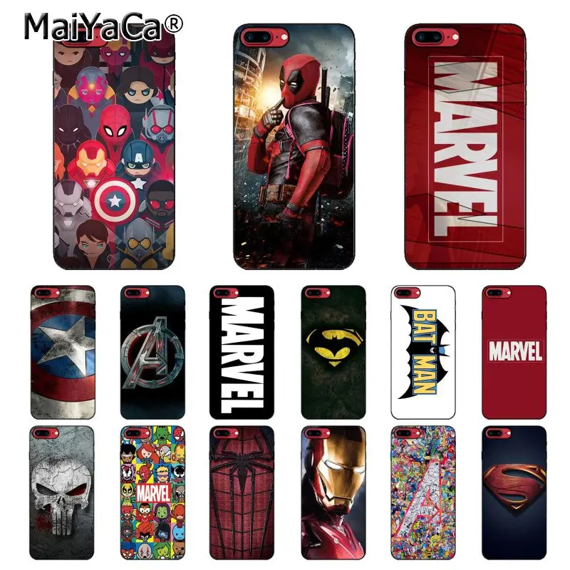 MaiYaCa Deadpool Iron Man Marvel Avengers Logo Phone Case
