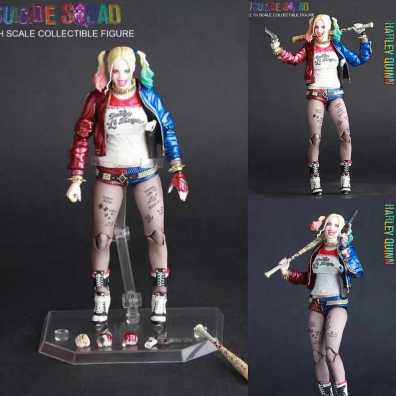 

16cm Anime figures Suicide Squad Harley Quinn Action Figures PVC Figure nendoroid Model Toy Collection toys