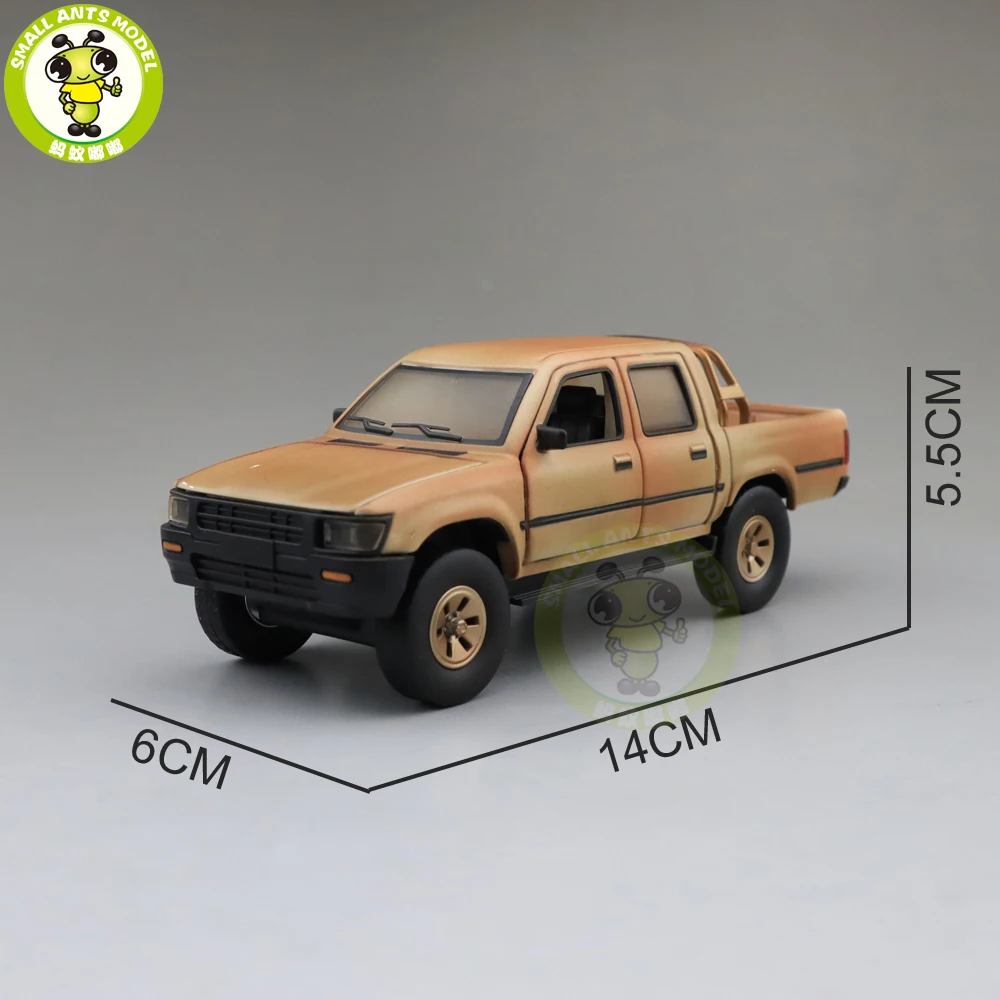 1/32 Jackiekim Hilux грузовик пикап с анти-ствол танка литая металлическая Модель автомобиля игрушки Дети Звук освещение подарки