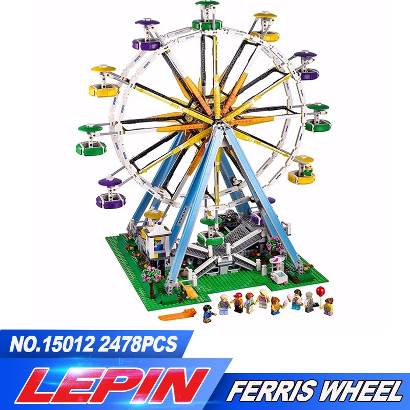 

DHL LEPIN 15012 2478Pcs City Creator Expert Ferris Wheel Model Building Kits Blocks Bricks Toys Compatible legoed 10247