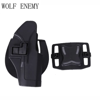 

Tactical Compact Handgun Belt Holster Quick Draw Right Hand Gun Holster W/ Paddle Waist Belt for GLock 17 18 19 23 32