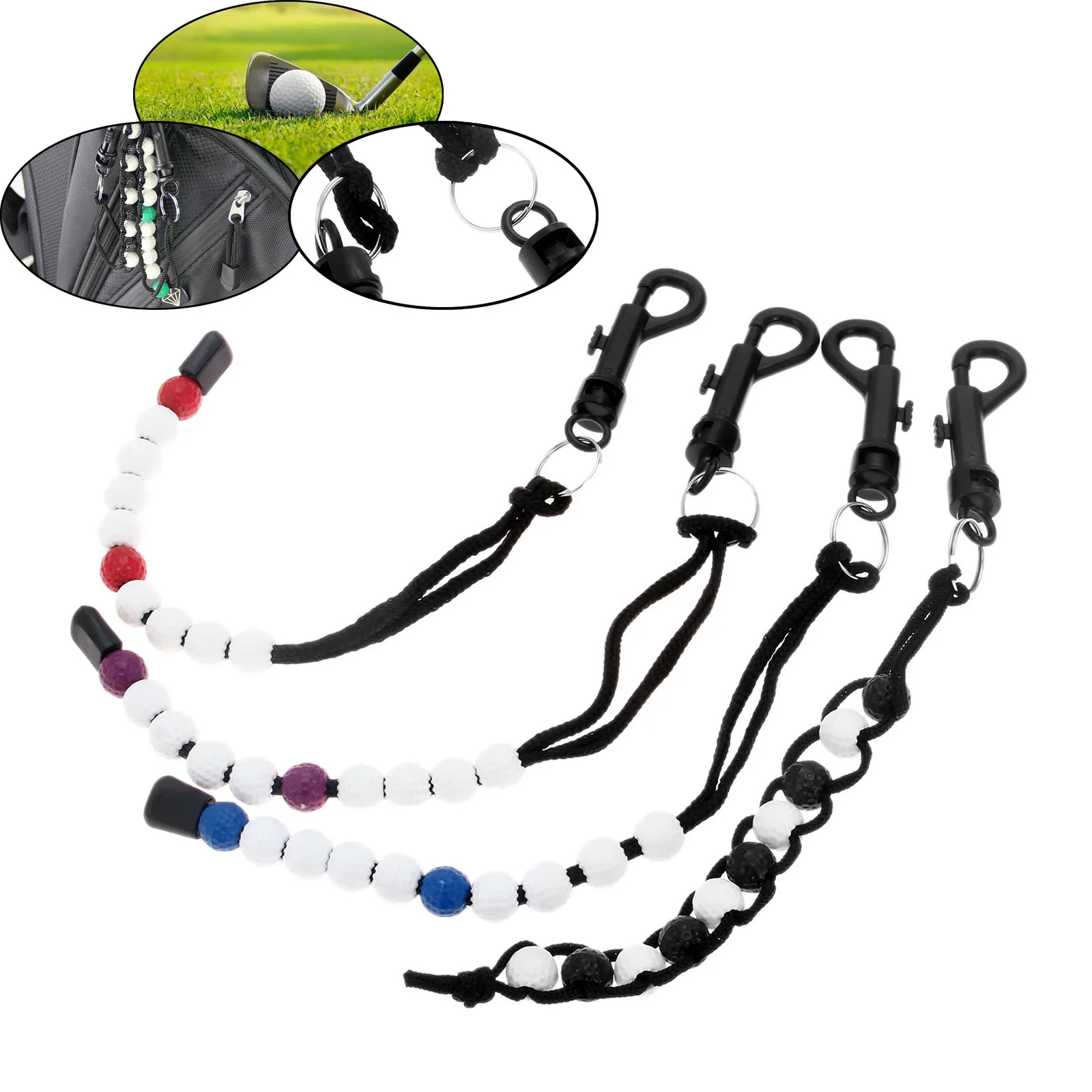 جولف خرز من البلاستيك النايلون جديلة مكافحة السكتات الدماغية النتيجة عدد التدريب هداف مع دائم كليب 1 قطعة كرات الجولف الخرز مكافحة السكتة ال...