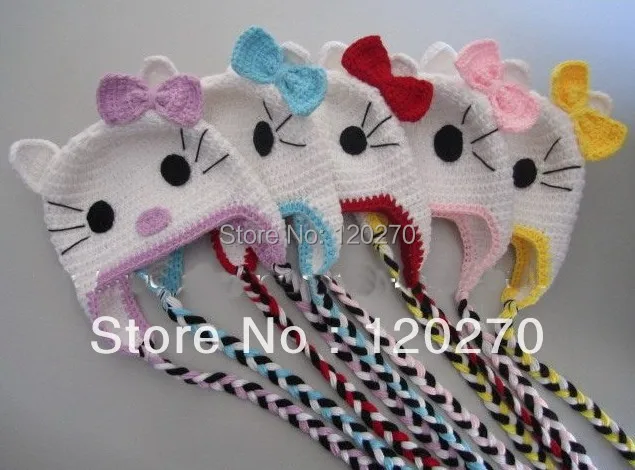 hello kitty crochet hat