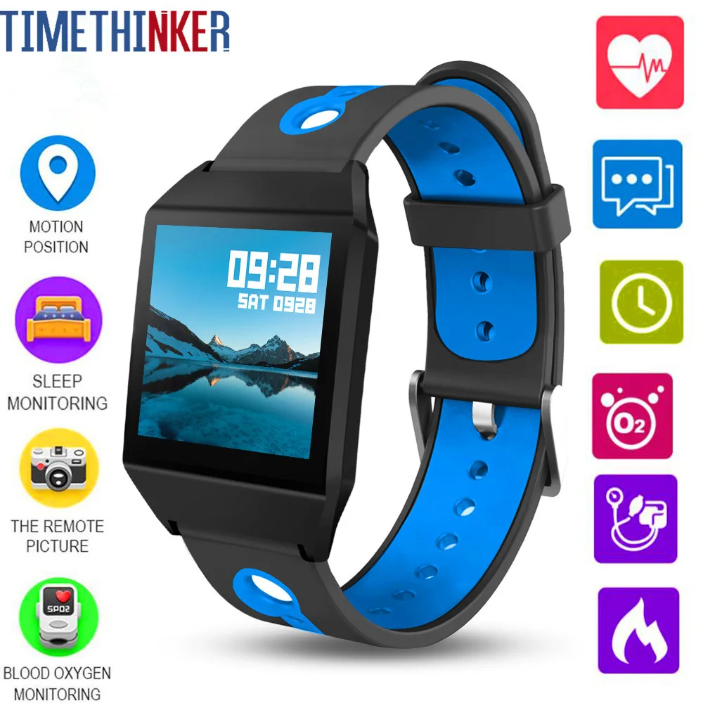 Timethinker W1 Smart Watch Bracelet Relojes Sports Blood Pressure Heart Rate Monitor Men AGPS Pedometer Looks like Fitbit Ionic